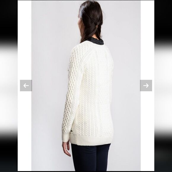 Joules Heritage Cable Cardigan Aidy 214474 Wool Blend Cream Size EU 38 US 6 - Picture 4 of 13